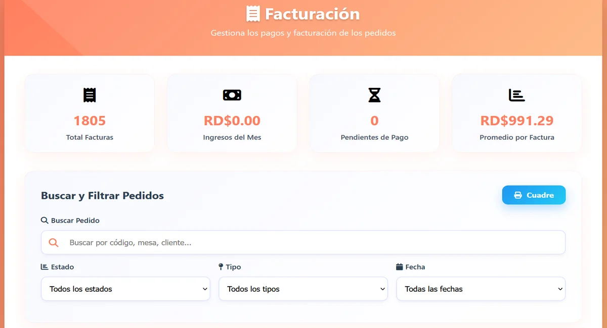 Facturación electrónica en DerejFood